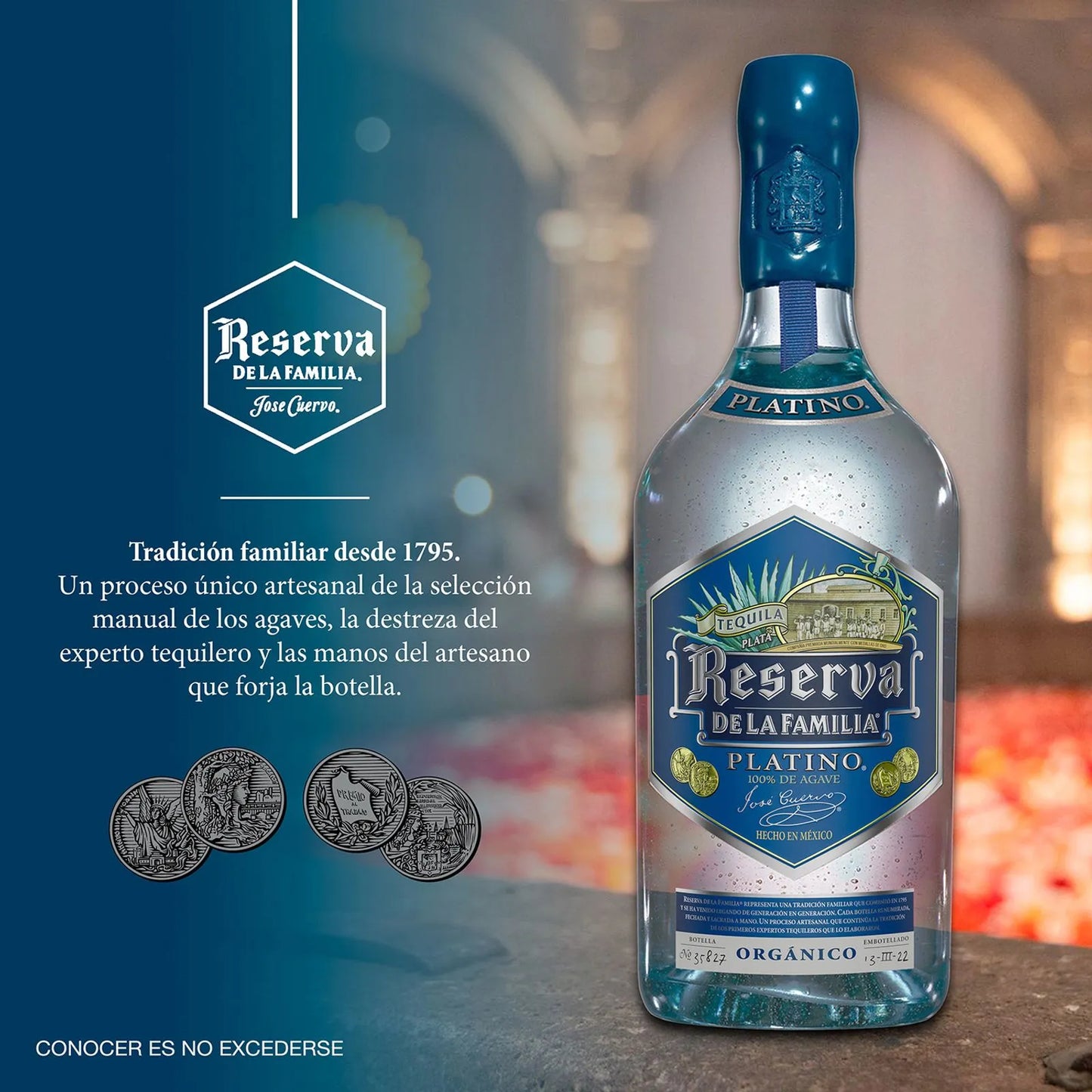 TEQUILA RESERVA DE LA FAMILIA PLATINO 750ML