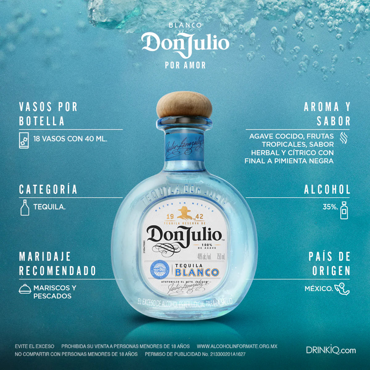 TEQUILA DON JULIO BLANCO 700 ML