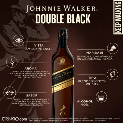WHISKY JOHNNIE WALKER DOUBLE BLACK 750ML