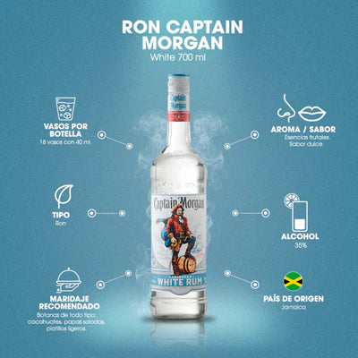 RON CAPTAIN MORGAN WHITE 700ML