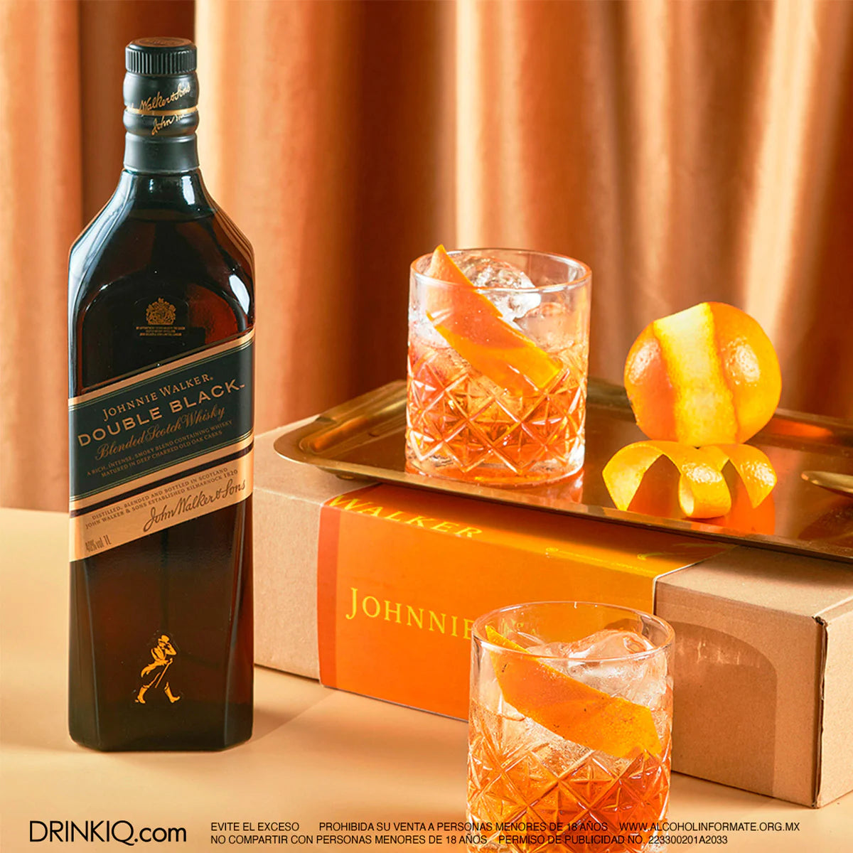 WHISKY JOHNNIE WALKER DOUBLE BLACK 750ML