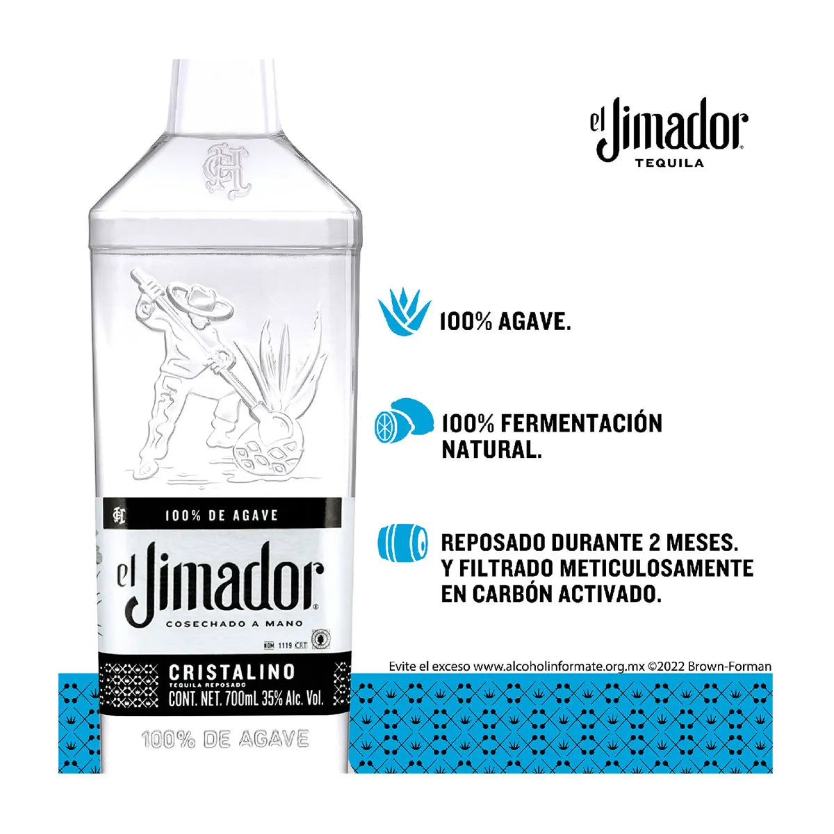 TEQUILA JIMADOR CRISTALINO 700ML