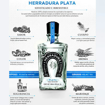 TEQUILA HERRADURA PLATA 700ML